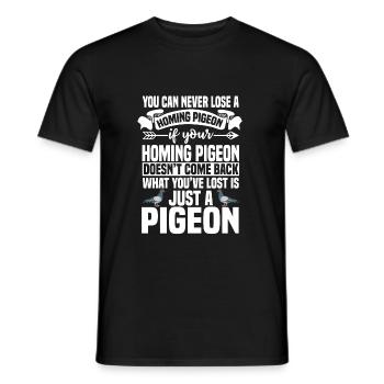 What You've Lost Is Just A Pigeon - Men's T-Shirt - black - Front - AI Model Male 178 light (178cm)