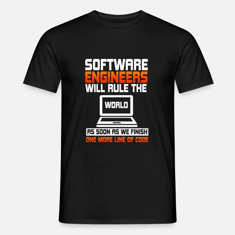 Software Engineers Will Rule - Männer T-Shirt - Schwarz