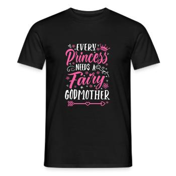 Every Princess Needs A Fairy Godmother - Men's T-Shirt - black - Front - AI Model Male 178 light (178cm)