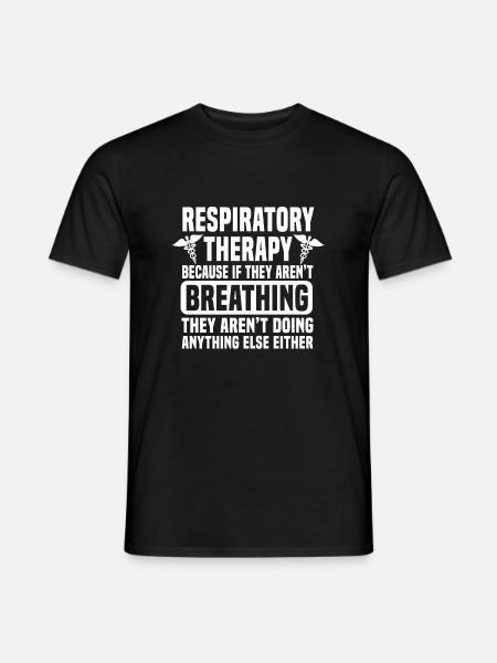 Respiratory Therapy Because - Men's T-Shirt - black