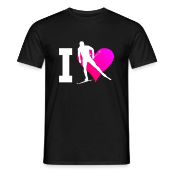 Men's Cross Country Skating Women Cross-Country Classic - Men's T-Shirt - black - Front - AI Model Male 178 light (178cm)