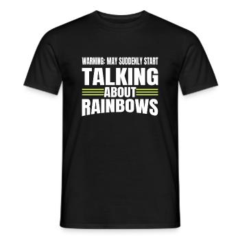 anniversaire lesbienne humour drôle arc-en-ciel cadeau - T-shirt homme - noir - Devant - AI Model Male 178 light (178cm)