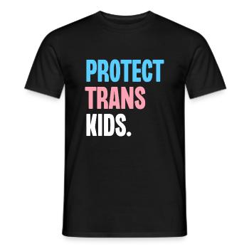 Protect Trans Kids - Men's T-Shirt - black - Front - AI Model Male 178 light (178cm)