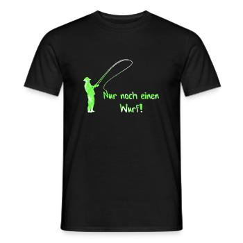 Angeln, Angler nur noch einen Wurf! - Männer T-Shirt - Schwarz - Vorne - AI Model Male 178 light (178cm)