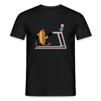 Hot Dog Stirnband Lauband Fitness Läufer Laufen - Männer T-Shirt - Schwarz - Vorne - AI Model Male 178 light (178cm)