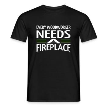 chop wood arboriculture woodworker - Männer T-Shirt - Schwarz - Vorne - AI Model Male 178 light (178cm)