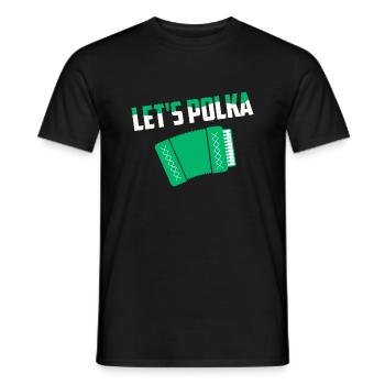 Let's Polka Accordion Pride - Men's T-Shirt - black - Front - AI Model Male 178 light (178cm)