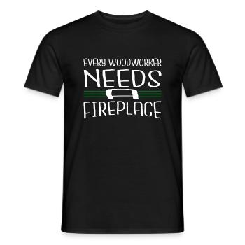 lumberman arborists cool carpenter plumber - Men's T-Shirt - black - Front - AI Model Male 178 light (178cm)