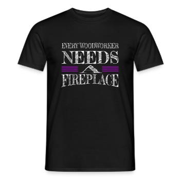 funny carpenter quotes best forest work - Men's T-Shirt - black - Front - AI Model Male 178 light (178cm)