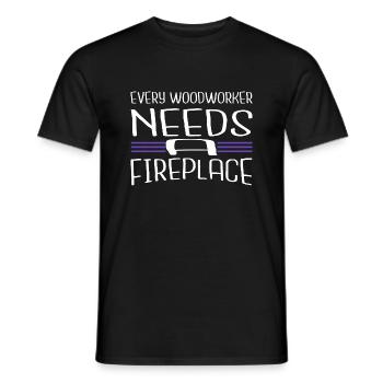 idée cadeau charpentier fille tshirts - T-shirt homme - noir - Devant - AI Model Male 178 light (178cm)