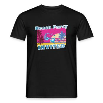 Cool party shirt summer beach vacation gift - Men's T-Shirt - black - Front - AI Model Male 178 light (178cm)