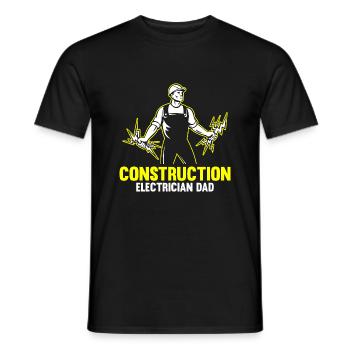 Électricien Ingénieur électricien Technicien en électronique - T-shirt homme - noir - Devant - AI Model Male 178 light (178cm)