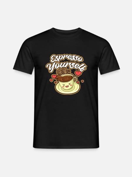 Espresso Kaffee Liebe - Männer T-Shirt - Schwarz