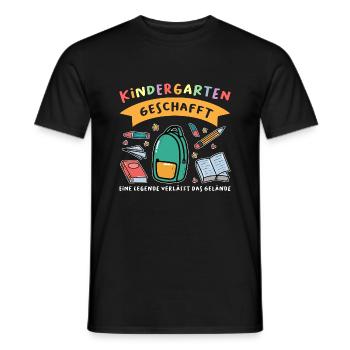 Kindergarten Abschluss Kita-Abgänger Geschenk - Männer T-Shirt - Schwarz - Vorne - AI Model Male 178 light (178cm)