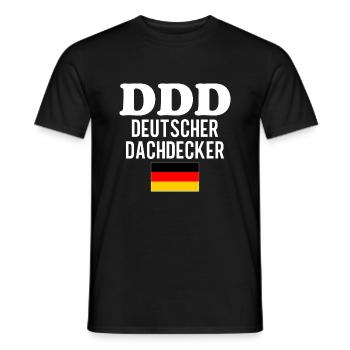 Deutscher Dachdecker - Männer T-Shirt - Schwarz - Vorne - AI Model Male 178 light (178cm)