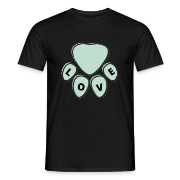 Patte de chien - T-shirt homme - noir - Devant - AI Model Male 178 light (178cm)