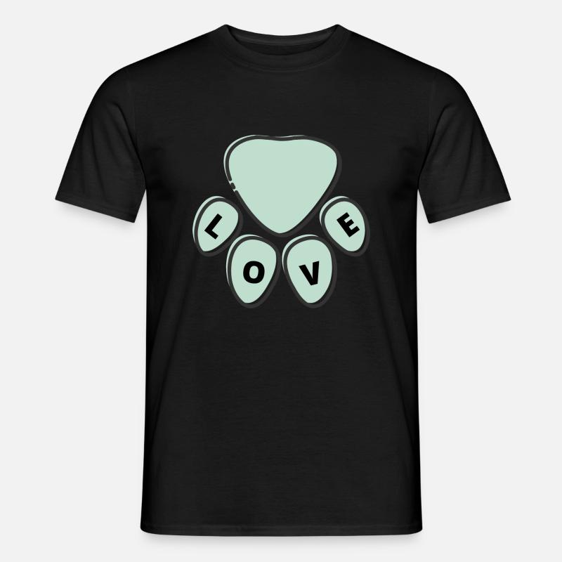 Hundepfote - Männer T-Shirt - Schwarz