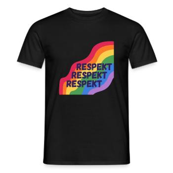 Respekt Pride - Männer T-Shirt - Schwarz - Vorne - AI Model Male 178 light (178cm)