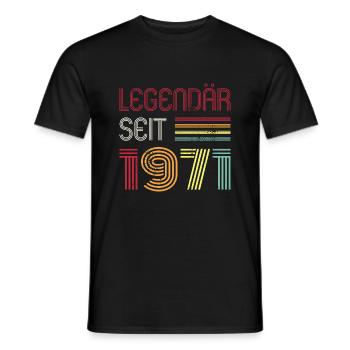 Legendär Seit 1971 Jahr Retro 71er Jahrgang - Männer T-Shirt - Schwarz - Vorne - AI Model Male 178 light (178cm)