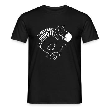 to do Dodo vogel lustiger do it Spruch Cartoon 1 - Men's T-Shirt - black - Front - AI Model Male 178 light (178cm)