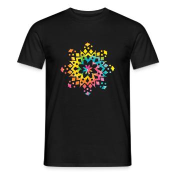 Tie Dyed Mandala - Männer T-Shirt - Schwarz - Vorne - AI Model Male 178 light (178cm)