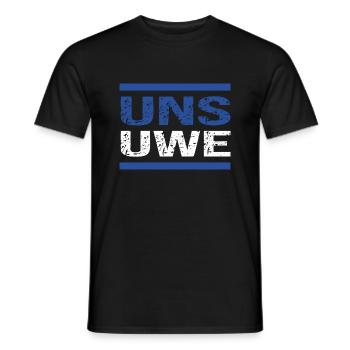 Uns Uwe - T-shirt homme - noir - Devant - AI Model Male 178 light (178cm)
