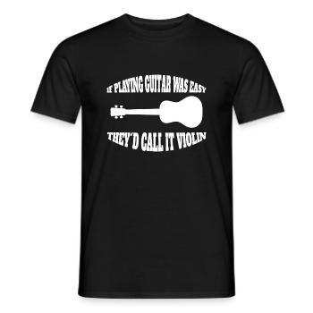 Gitarrist Musik Gitarristin Musiker Band Gitarre - Männer T-Shirt - Schwarz - Vorne - AI Model Male 178 light (178cm)