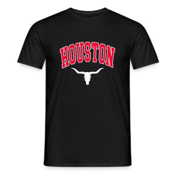 houston longhorn - T-shirt homme - noir - Devant - AI Model Male 178 light (178cm)