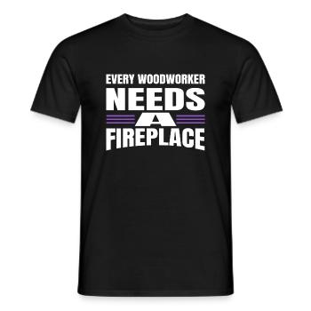 birthday present idea sexy carpenter tshirts - Men's T-Shirt - black - Front - AI Model Male 178 light (178cm)
