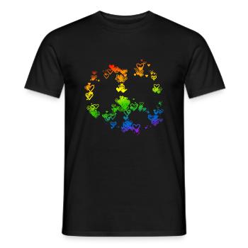 Peace Drawing Freedom Rainbow Colors 4 - T-shirt homme - noir - Devant - AI Model Male 178 light (178cm)