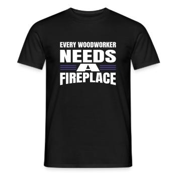 present arboriculture carpenter saw dad - Men's T-Shirt - black - Front - AI Model Male 178 light (178cm)