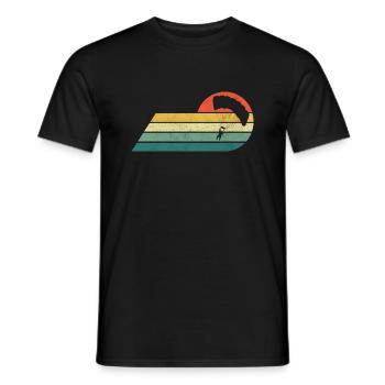Skydiver Vintage Parachute Rétro - T-shirt homme - noir - Devant - AI Model Male 178 light (178cm)