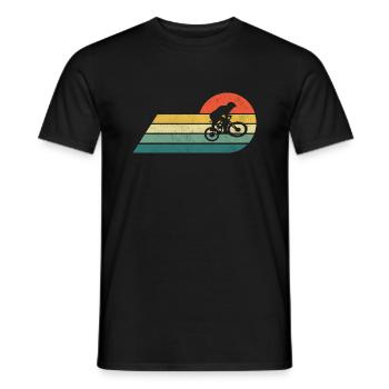 Bicycle Cycling Cycling Retro - Men's T-Shirt - black - Front - AI Model Male 178 light (178cm)