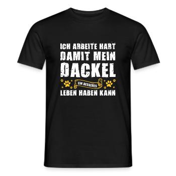 Dackel Hund Dackel Besitzer Geschenk - Männer T-Shirt - Schwarz - Vorne - AI Model Male 178 light (178cm)