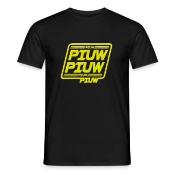 Piuw Piuw galaxy wars - Men's T-Shirt - black - Front - AI Model Male 178 light (178cm)