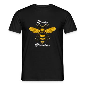 Honig Dealerin - Imkerin Honigdealer Biene Geschen - Männer T-Shirt - Schwarz - Vorne - AI Model Male 178 light (178cm)