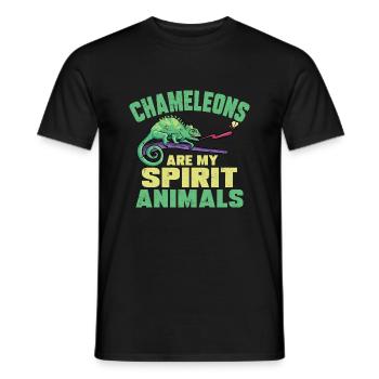 Herpétologiste des reptiles lézards caméléons - T-shirt homme - noir - Devant - AI Model Male 178 light (178cm)