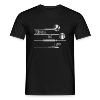 Musik ist Leben - Männer T-Shirt - Schwarz - Vorne - AI Model Male 178 light (178cm)