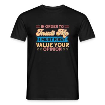 Sarcasme Ironie Cadeau sarcastique - T-shirt homme - noir - Devant - AI Model Male 178 light (178cm)