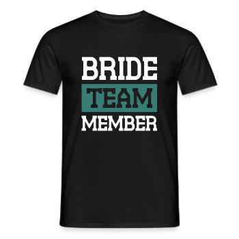 Équipe de la mariée - T-shirt homme - noir - Devant - AI Model Male 178 light (178cm)