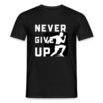 BE You Be Brave Never Give UP - Männer T-Shirt - Schwarz - Vorne - AI Model Male 178 light (178cm)