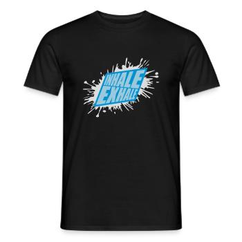inhale exhale yoga Zitat - Männer T-Shirt - Schwarz - Vorne - AI Model Male 178 light (178cm)