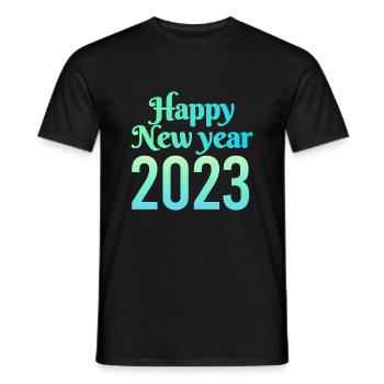 Frohes neues Jahr 2023 - Männer T-Shirt - Schwarz - Vorne - AI Model Male 178 light (178cm)
