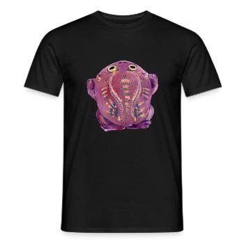 Crapaud violet - T-shirt homme - noir - Devant - AI Model Male 178 light (178cm)