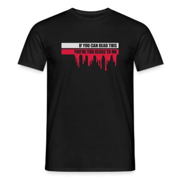 trop près de moi - T-shirt homme - noir - Devant - AI Model Male 178 light (178cm)