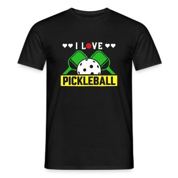 Citation amusante J’adore le jeu de pickleball - T-shirt homme - noir - Devant - AI Model Male 178 light (178cm)
