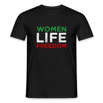 Liberté de vie de femme - Iran - Mahsa Amini - T-shirt homme - noir - Devant - AI Model Male 178 light (178cm)