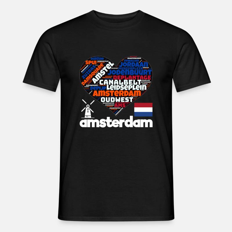Amsterdam - Männer T-Shirt - Schwarz