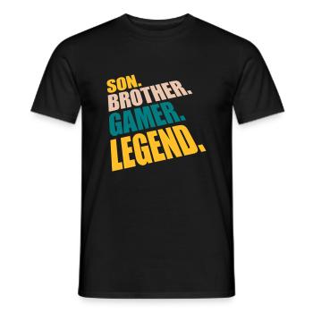 son brother gamer legend - Männer T-Shirt - Schwarz - Vorne - AI Model Male 178 light (178cm)