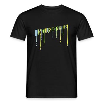 inclusion matters Logo Zitat - Männer T-Shirt - Schwarz - Vorne - AI Model Male 178 light (178cm)